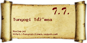 Tunyogi Tímea névjegykártya
