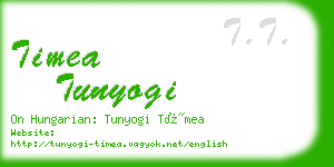 timea tunyogi business card